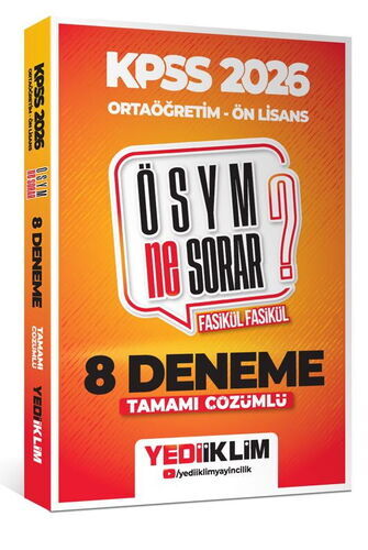 Yediiklim Yayınları 2026 KPSS Deneme 8'li