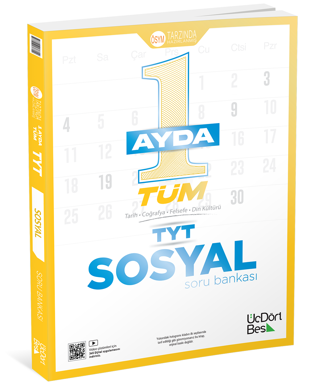 1 AYDA TÜM TYT SOSYAL SORU BANKASI - GÜNCEL BASKI