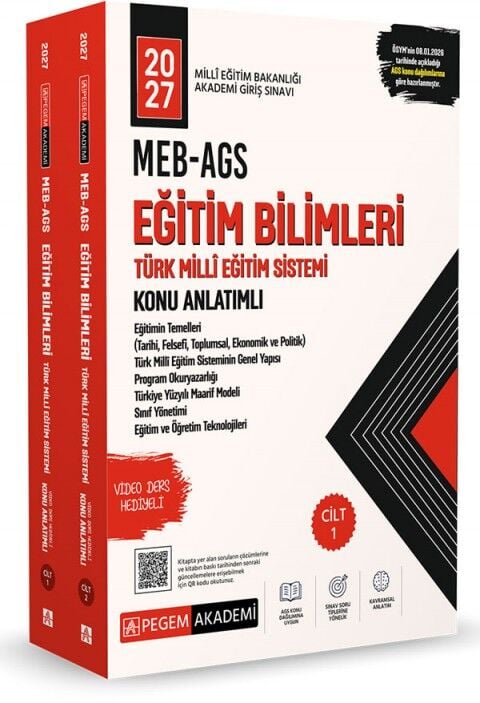 2027 MEB-AGS Eğitim Bilimleri ve Türk Millî Eğitim Sistemi Konu Anlatımlı (2 Cilt)