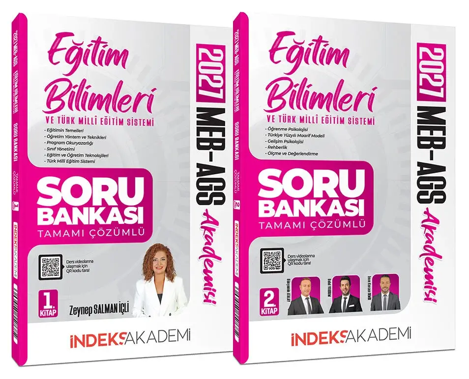 İndeks Akademi 2027 MEB AGS Eğitim Bilimleri Soru Bankası Seti Çözümlü