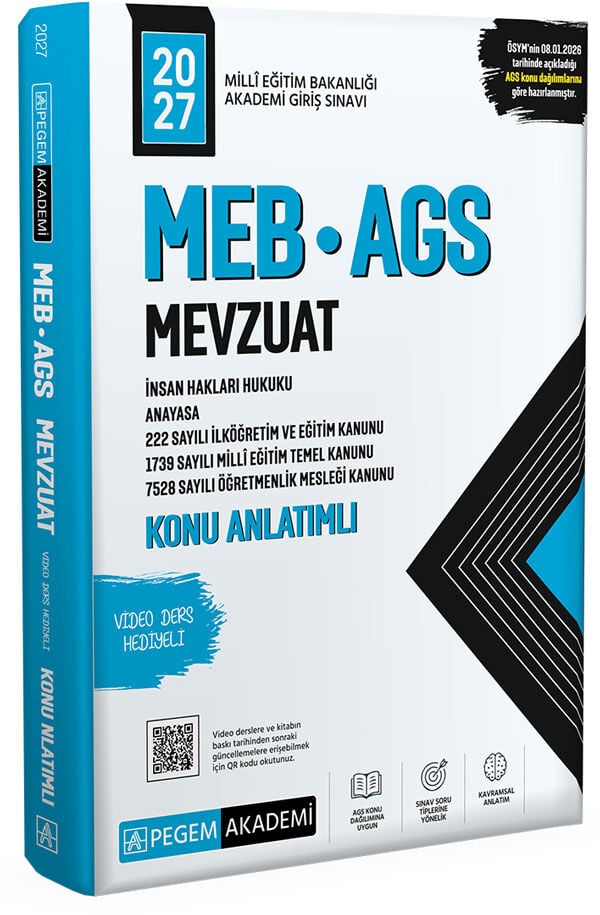 Pegem Akademi Yayıncılık 2027 MEB-AGS Mevzuat Konu Anlatımlı